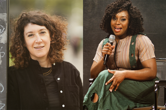 Links Lena Gorelik, rechts Chimamanda Ngozi Adichie