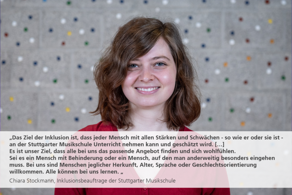 Foto und Zitat von Chiara Stockmann.