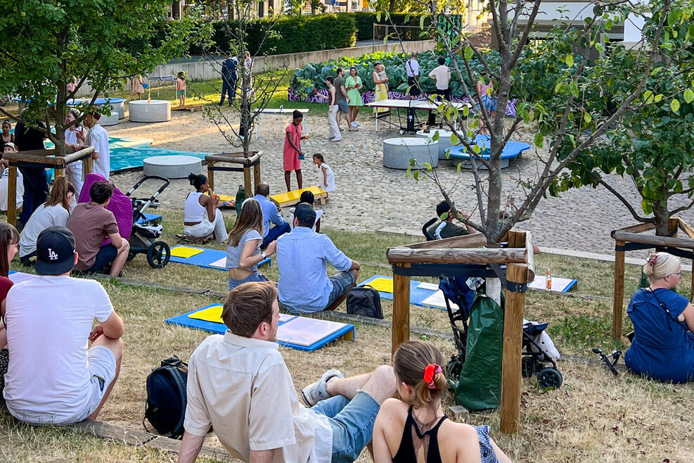 Garten des StadtPalais beim Festival Stuttgart Springs.