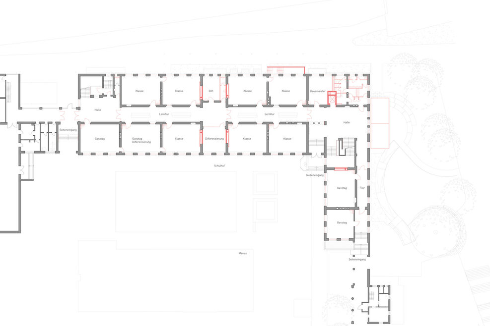 Grundriss des Erdgeschosses