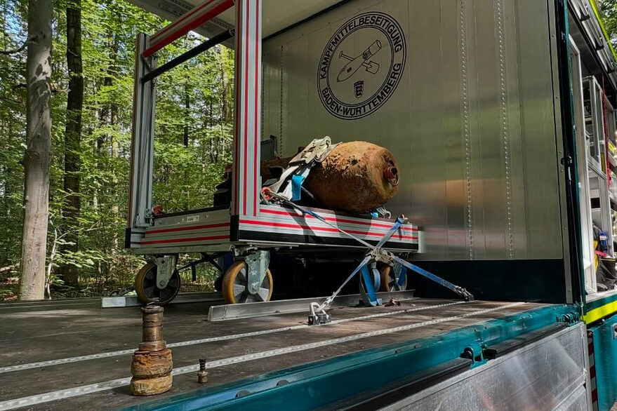 Zur Entschärfung der Bombenblindgänger wurde ein Sicherheitsbereich eingerichtet und abgesperrt.