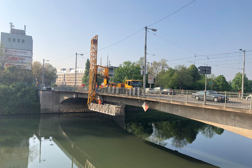 Bauarbeiten an der Rosensteinbrücke