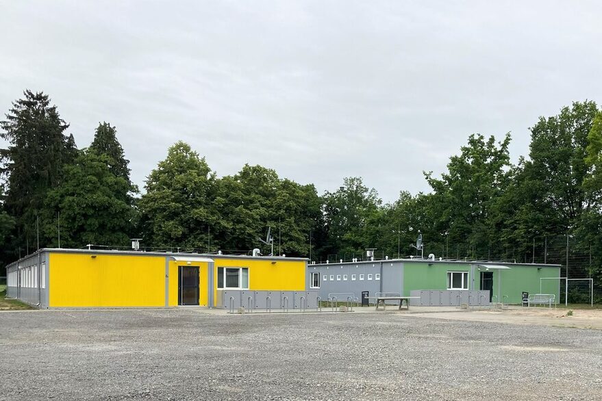 Container für Geflüchtete auf der Waldau