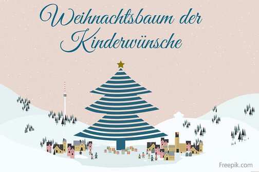 Grafik zum Weihnachtsbaum der Kinderwünsche