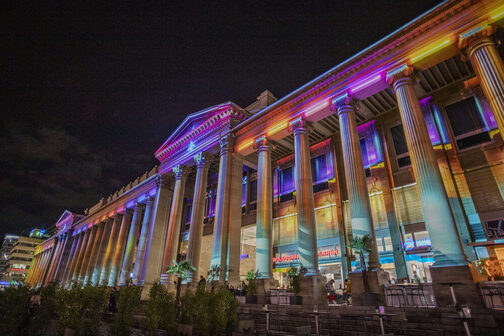 3D laser show on the façade of the Königsbaus