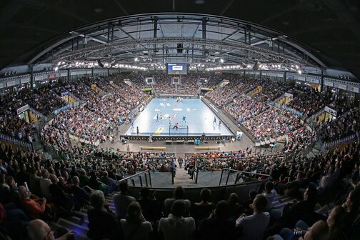 Handball match in the Porsche Arena