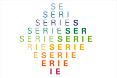 Die Buchstaben S, E, R, I und E in verschiedenen Farben