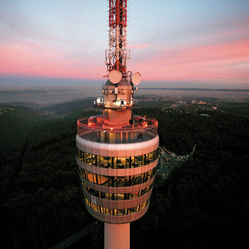 Fernsehturm mit Blick auf Stuttgart