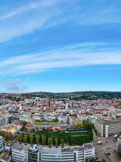 Luftaufnahme von der Stadt